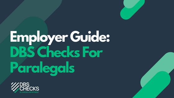 dbs checks for paralegals